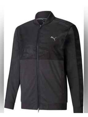 PUMA 2020 CLOUDSPUN STLTH Camo Golf Jacket Black Charcoal Large